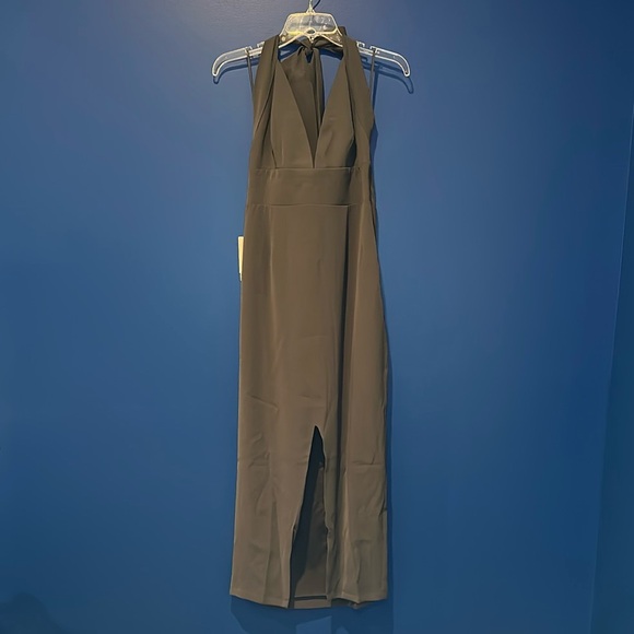 Odd Muse Gray Halter Midi Dress - Picture 3 of 9